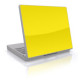 Yellow vinyl laptop skin protective cover