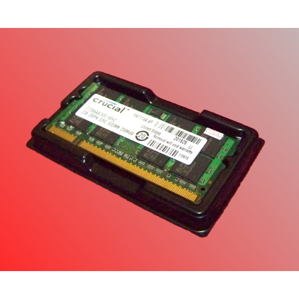 2GB Crucial branded laptop RAM DDR2 800MHz