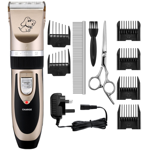 Electric dog clippers with accessories