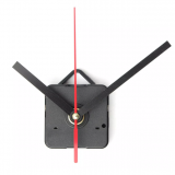 black and red hands clock mechanism