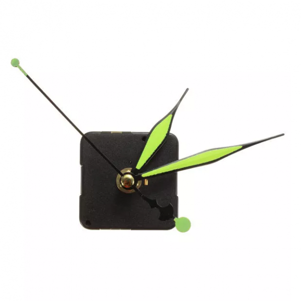 Green luminous hands clock mechanism