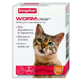 Beaphar WORMclear Worming Tablets for Cats And Kittens, Kills Roundworm And Tapeworms