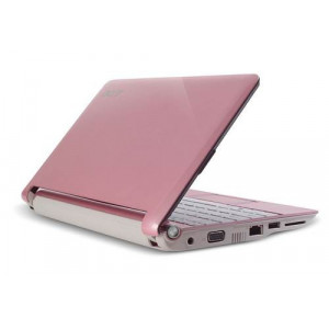 Pink Acer Aspire One netbook, 1.6ghz Atom CPU, 1GB RAM, 8.9 inch screen