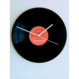 Personalised 12 Inch Vinyl Record Wall Clock Red Label