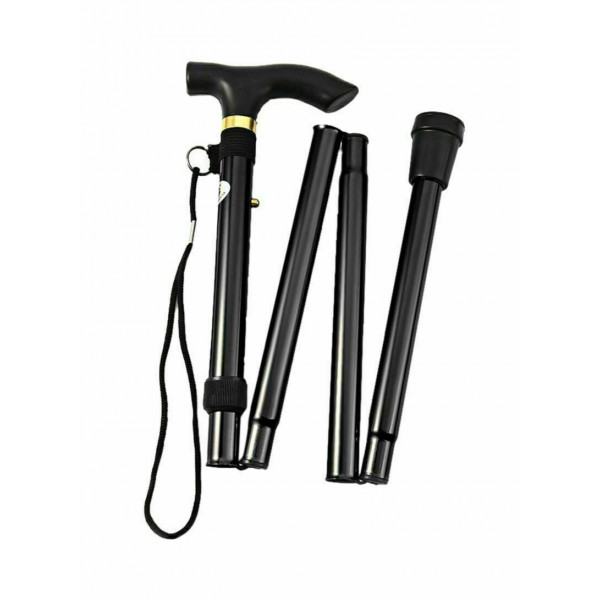 A lightweight folding metal walking cane walking stick