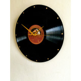 Wall clock made from a 12 inch real record His Masters Voice