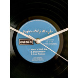 Oasis Rock n Roll Star real record clock gift for Oasis fan