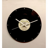 Metalica record clock with hour markers