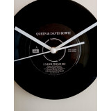 Queen & David Bowie 7 Inch Record Clock Under Pressure Vinyl Record Clock