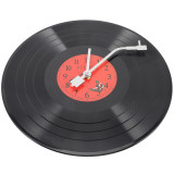 12 inch Vinyl Record Clock With Record Player Tone Arm Style Clock hands