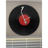 12 inch Vinyl Record Clock With Record Player Tone Arm Style Clock hands