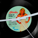Blondie Heart Of Glass Vinyl record clock unique gift for music memorabilia collector