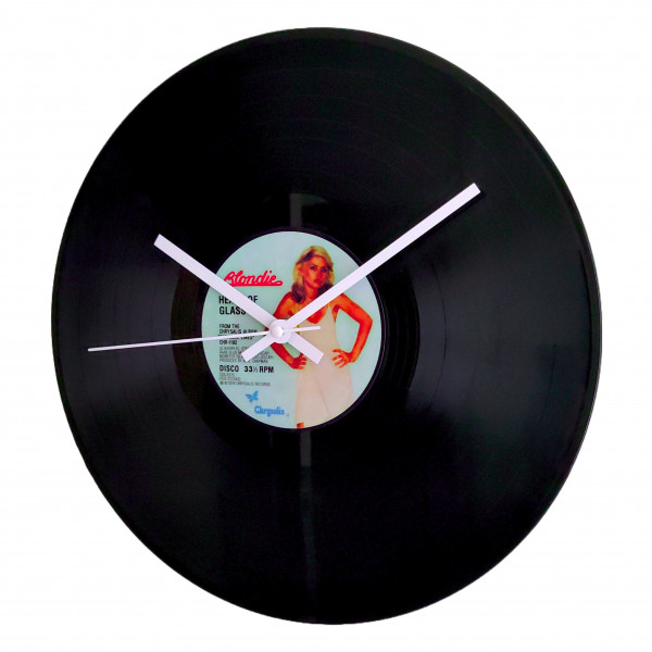 Blondie Heart Of Glass Vinyl record clock unique gift for music memorabilia collector