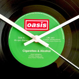 Oasis Cigarettes and Alcohol record clock