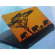 Africa savana elephants at sunset laptop skin