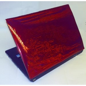 red hologram laptop skin