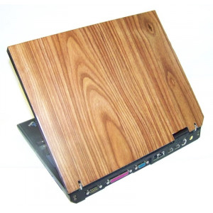 Wood effect laptop skin protective notebook cover