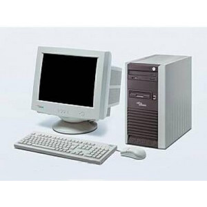 Fujitsu Seimens tower and 17 inch crt monitor