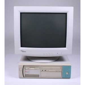 Fujitsu Seimens desktop pc and 15 inch crt monitor