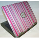 Pink and Lilac pinstripe laptop protective sticker
