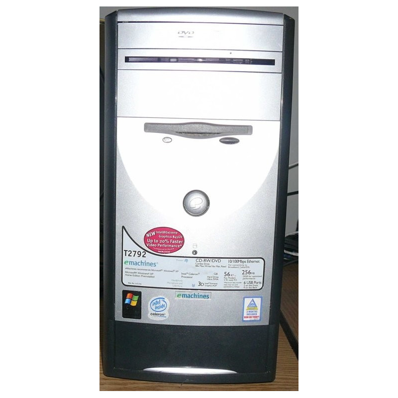 Emachines broadband ready reconditioned tower PC