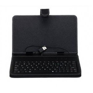 7 inch tablet leather case & keyboard