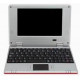 Front view of red or pink netbook